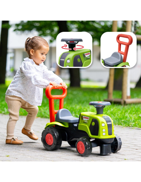 FALK Ride-on Tractor Pusher Baby Claas Arion 470 with Horn