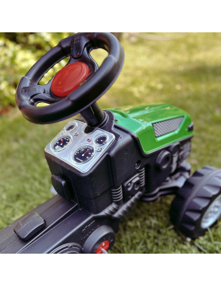 WOOPIE Farmer GoTrac MAXI Pedal Tractor with Silent Wheel Trailer