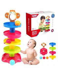 WOOPIE BABY Kulkos takelis Spiralinis rinkinys + 3 kamuoliukai