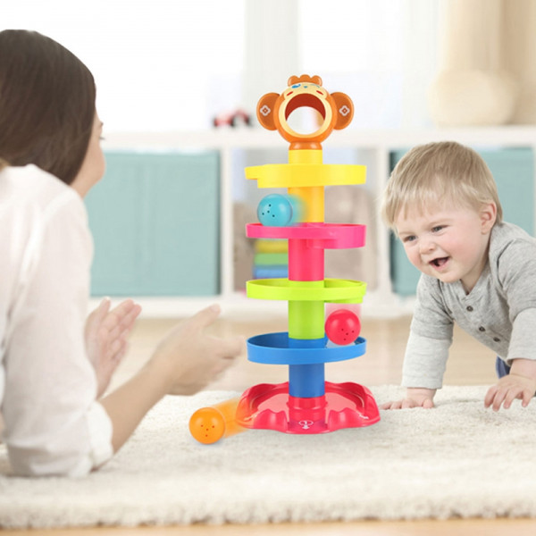 WOOPIE BABY Kulkos takelis Spiralinis rinkinys + 3 kamuoliukai WOOPIE BABY Kulkos takelis Spiralinis rinkinys + 3 kamuoliukai