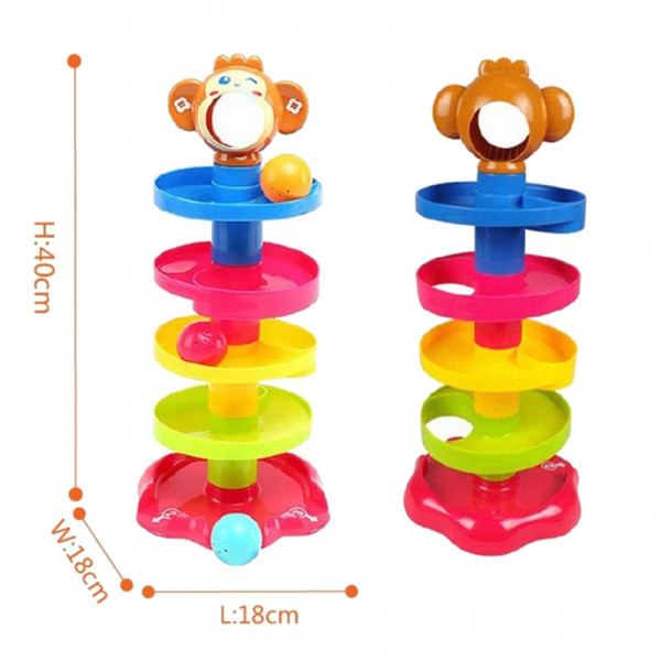 WOOPIE BABY Kulkos takelis Spiralinis rinkinys + 3 kamuoliukai WOOPIE BABY Kulkos takelis Spiralinis rinkinys + 3 kamuoliukai