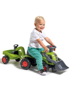 FALK Baby Claas Ride-on Tractor with Excavator, Bucket and Trailer 2