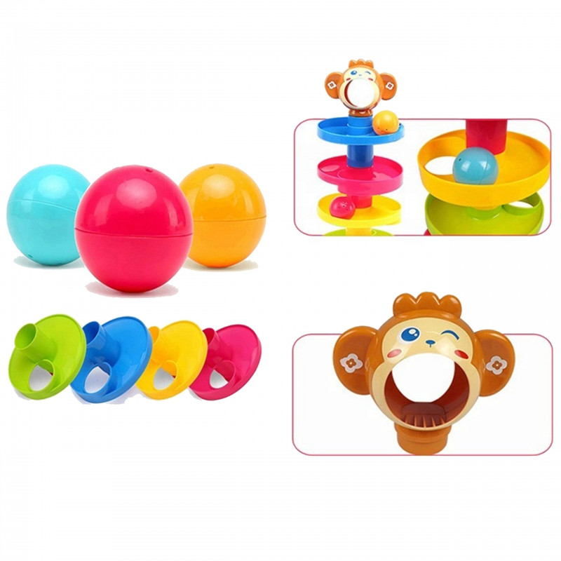 WOOPIE BABY Kulodrom Tor Kulkowy Zestaw Spirala + 3 Kulki