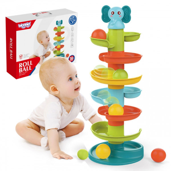 WOOPIE BABY Ball Track Spiral Set + 3 Balls
