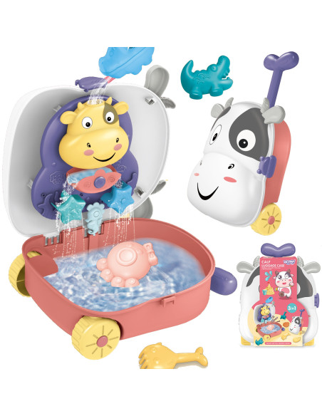 WOOPIE 3-in-1 Sandbox Set Cow Suitcase Water Table