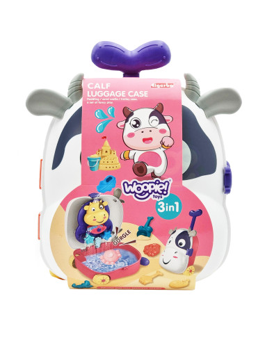 WOOPIE 3-in-1 Sandbox Set Cow Suitcase Water Table