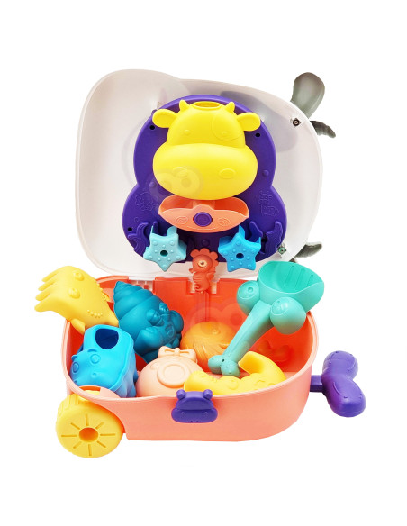 WOOPIE 3-in-1 Sandbox Set Cow Suitcase Water Table