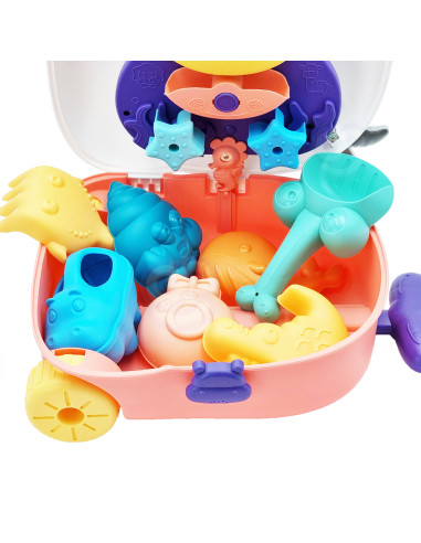 WOOPIE 3-in-1 Sandbox Set Cow Suitcase Water Table