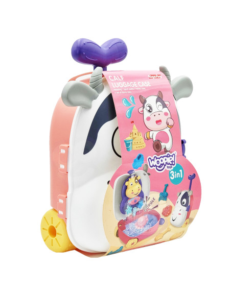 WOOPIE 3-in-1 Sandbox Set Cow Suitcase Water Table