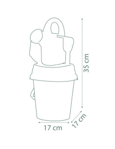 SMOBY Green Mickey and Minnie Mouse Bucket with Sand Accessories and Bioplastic Watering Can 2