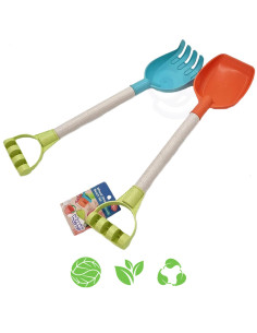 WOOPIE GREEN Sand Set Shovel and Rake 51 cm BIODEGRADABLE ORGANIC MATERIAL