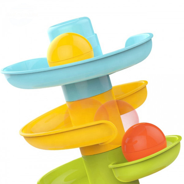 WOOPIE BABY Kulkos takelis Spiralinis rinkinys + 3 kamuoliukai WOOPIE BABY Kulkos takelis Spiralinis rinkinys + 3 kamuoliukai