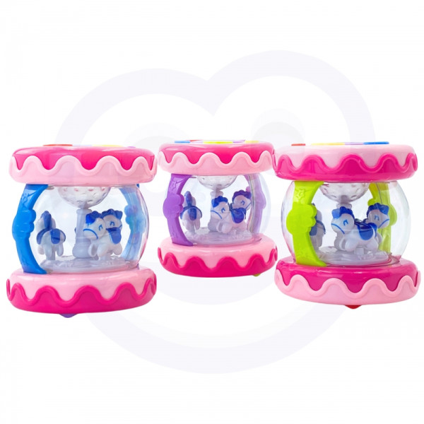 WOOPIE BABY būgnų muzikos dėžutės projektorius "3-in-1" muzikinis kūdikių žaislas + mokymosi ritinėlis WOOPIE BABY būgnų muzikos dėžutės projektorius "3-in-1" muzikinis kūdikių žaislas + mokymosi ritinėlis