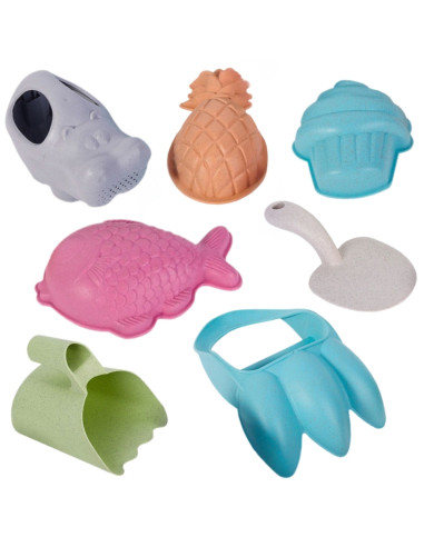 WOOPIE GREEN Claw Sand Set 7 pcs. BIODEGRADABLE ORGANIC MATERIAL