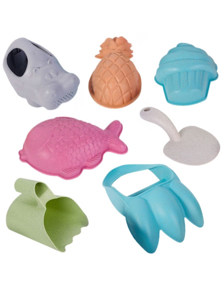 WOOPIE GREEN Claw Sand Set 7 pcs. BIODEGRADABLE ORGANIC MATERIAL
