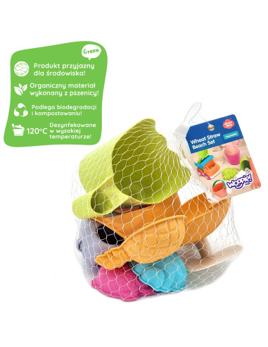 WOOPIE GREEN Claw Sand Set 7 pcs. BIODEGRADABLE ORGANIC MATERIAL