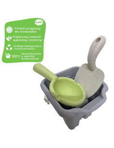 WOOPIE GREEN Sand Bucket Tower Set 8 pieces BIODEGRADABLE ORGANIC MATERIAL 2