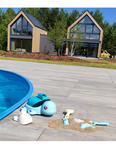 WOOPIE GREEN 2-in-1 Sand and Bath Set Blue Turtle 8 pcs. BIODEGRADABLE ORGANIC MATERIAL