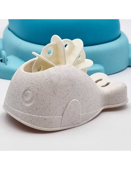 WOOPIE GREEN 2-in-1 Sand and Bath Set Blue Turtle 8 pcs. BIODEGRADABLE ORGANIC MATERIAL