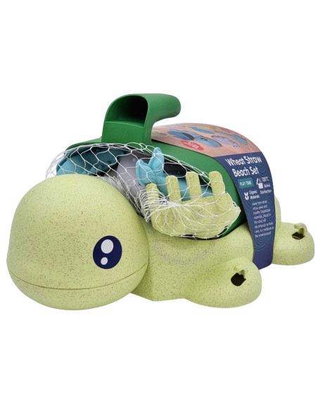 WOOPIE GREEN 2-in-1 Turtle Sand and Bath Set, 8 pieces, BIODEGRADABLE ORGANIC MATERIAL