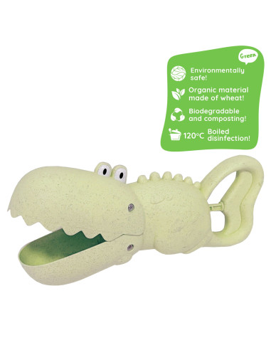 WOOPIE GREEN Crocodile Sand and Water Scoop Green BIODEGRADABLE ORGANIC MATERIAL
