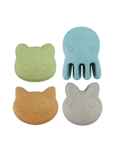 WOOPIE GREEN Sand Bucket Set with Wheel, 9 Pieces, BIODEGRADABLE ORGANIC MATERIAL