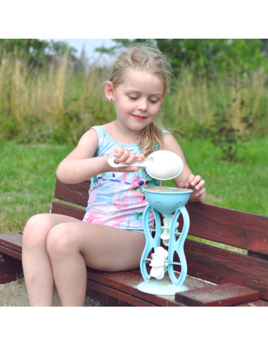 WOOPIE GREEN Sand Set with Spinning Wheel and Watering Can 10 pcs. BIODEGRADABLE ORGANIC MATERIAL