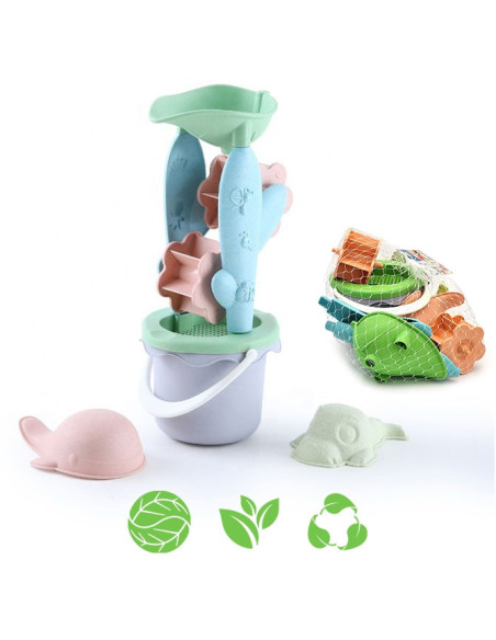 WOOPIE GREEN Bucket and Wheel Set 4 pcs. BIODEGRADABLE ORGANIC MATERIAL