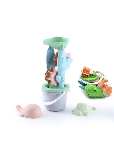 WOOPIE GREEN Bucket and Wheel Set 4 pcs. BIODEGRADABLE ORGANIC MATERIAL