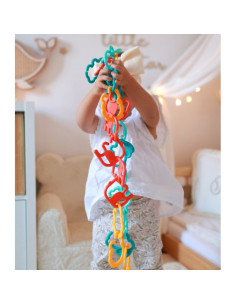 WOOPIE BABY Zabawka Sensoryczna Gryzaki dla Niemowląt Zawieszki Zwierzątka Łańcuszek 24 el. 2