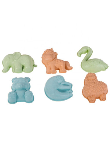 WOOPIE GREEN Sand Play Set with Bucket and Car 10 pcs. BIODEGRADABLE ORGANIC MATERIAL