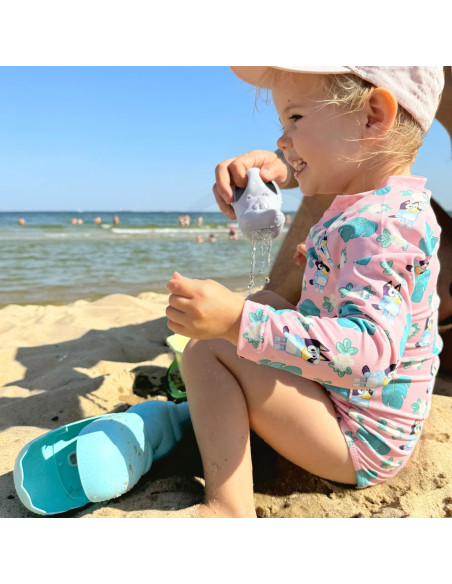 WOOPIE GREEN Sand Set with Bucket and Shovel Crocodile in a Backpack 10 pieces. BIODEGRADABLE ORGANIC MATERIAL