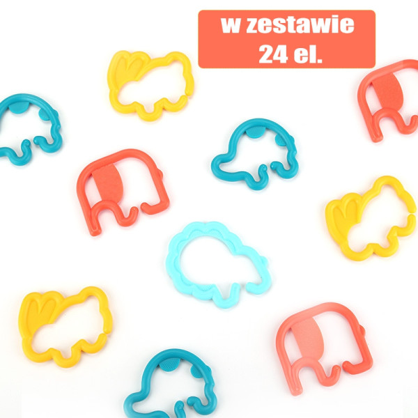 WOOPIE BABY Сенсорная игрушка для младенцев Жевательные подвески Животные Цепочка 24 эл. WOOPIE BABY Сенсорная игрушка для младенцев Жевательные подвески Животные Цепочка 24 эл.