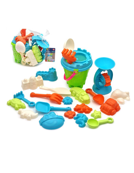 WOOPIE Large Sand Set with Bucket 25 pcs.