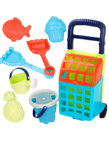 WOOPIE Sand Play Set with Cart 9 pcs.