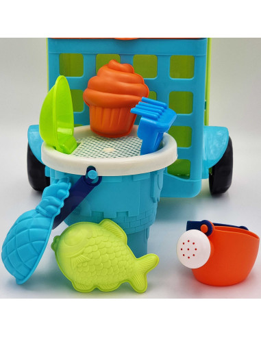 WOOPIE Sand Play Set with Cart 9 pcs.