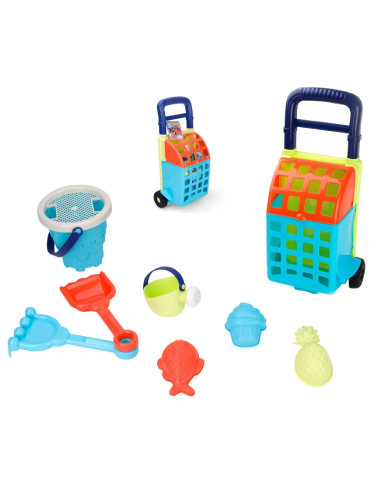 WOOPIE Sand Play Set with Cart 9 pcs.