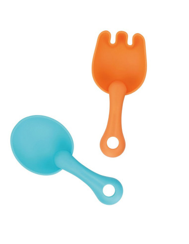 WOOPIE BABY Folding Bucket with Rake, Spatula, and Blue Molds Set