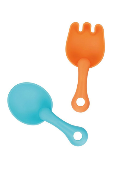 WOOPIE BABY Folding Bucket with Rake, Spatula, and Blue Molds Set