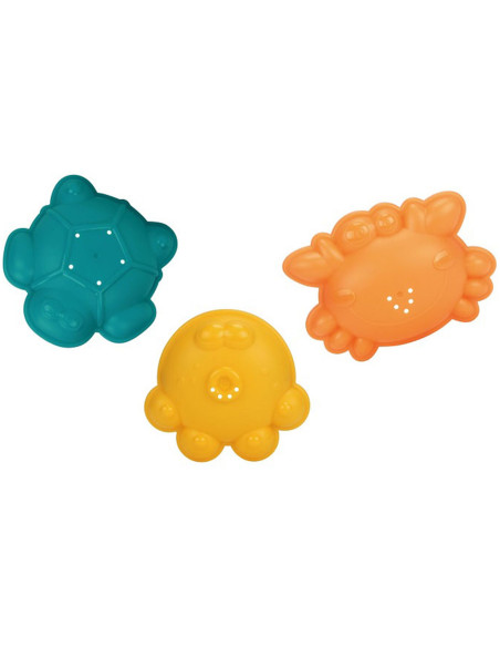 WOOPIE BABY Folding Bucket with Rake, Spatula, and Blue Molds Set