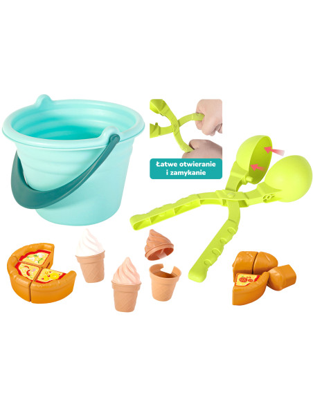 WOOPIE Sand Set FUN ICE CREAM 2-in-1 Ice Cream Factory Śnieżek 15 pcs.