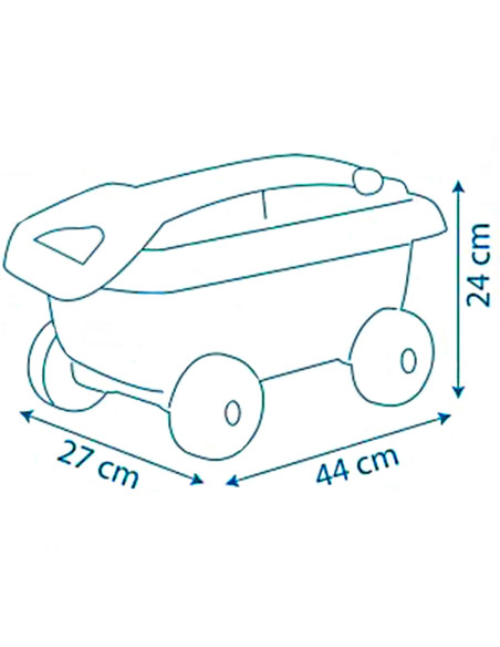 SMOBY Peppa Pig Sand Trolley with Bucket and Accessories