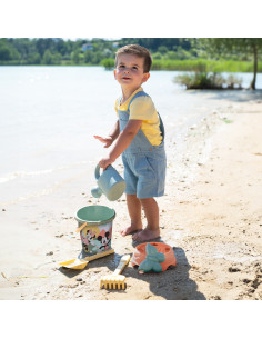 SMOBY GREEN Bucket with Sand Accessories and Bioplastic Watering Can 2