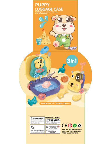WOOPIE 3-in-1 Sandbox Set: Dog Suitcase + Water Toy - 3 pcs.