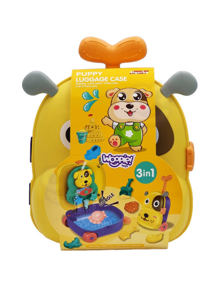 WOOPIE 3-in-1 Sandbox Set: Dog Suitcase + Water Toy - 8 pcs.