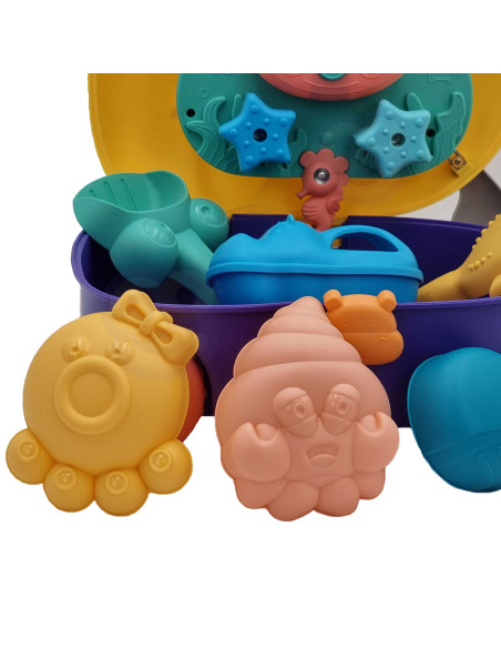 WOOPIE 3-in-1 Sandbox Set: Dog Suitcase + Water Toy - 8 pcs.