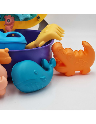 WOOPIE 3-in-1 Sandbox Set: Dog Suitcase + Water Toy - 8 pcs.