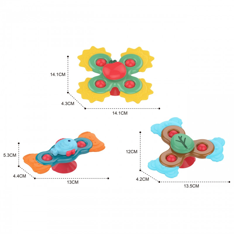 WOOPIE BABY Spiner Сенсорная развивающая игрушка 3 в 1 Цветная