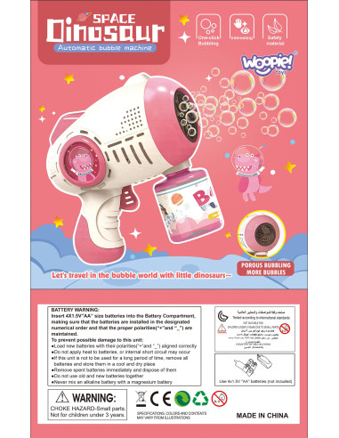 WOOPIE Dino Bubble Gun Blue