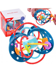 WOOPIE BABY sensorinis žaislas 2in1 Montessori barškutis kramtukas